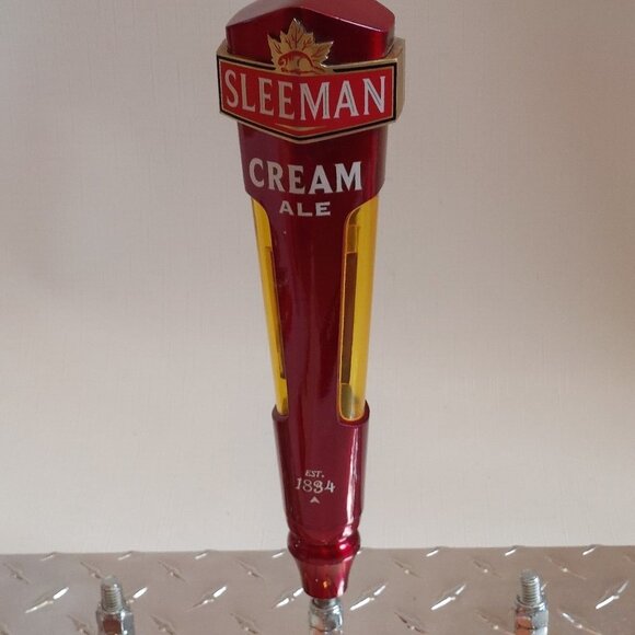SLEEMAN Cream Ale Tap Handle Bar Knob Gear Shifter LARGE TAP HANDLE - Picture 3 of 7